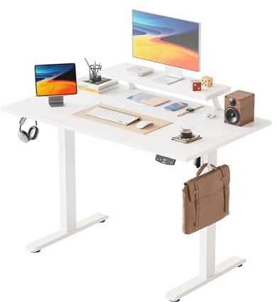 Agilestic höjdjusterbart skrivbord med flexibelt monitorstativ