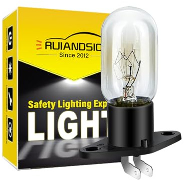Ruiandsion Ampoule à micro-ondes Z187 Base 250V 2A 20W Ampoule à micro-ondes pour lampe de four à micro-ondes universelle poire, blanc chaud
