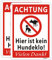 2 Stück Achtung Hier ist kein Hundeklo Schild 25x18cm Vorsicht Warnung Schild Hunde kacken verboten Aluminium mit UV-Schutz Keine Hundetoilette Schilder Verbotsschild Hundekot Hundehaufen Warnschilder