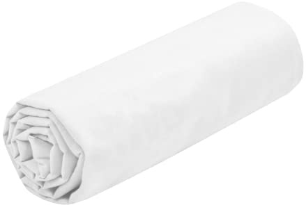 Lovely Casa - Lenzuolo con angoli - Misura 140 x 190 cm - Grande 30 cm - 100% cotone certificato Oeko-Tex - Bianco - Modello Eden - Biancheria da letto per la casa - Morbido e confortevole per un nido