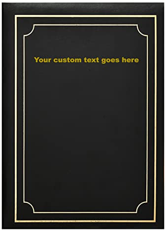 Arpan Personalised Custom Text Self Adhesive Photo Album 20 sheets, 40 Sides. (Black)