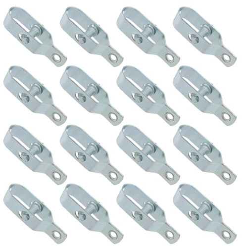 ZOENHOU 16 tensores de alambre galvanizado, 1,5 mm de grosor, 92 mm de grosor, galvanizado, valla de alambre de acero, tensor para valla de jardín, valla de sauce