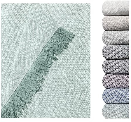 GFD Textiles - Colcha Multiusos Espiga Verde (230x260 cm) – Manta Gran Sofá, Cubrecama Cama Doble & King Size | Protector Sofá Grande & Plaid Decorativo Extragrande