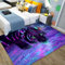 Bereichsteppich,3D-Teppich Dominanter Lila Tiertiger Entscheidender Moment Gedruckt Wohnkultur rutschfest Weich,Kinderzimmer-Teppich - Polyester-Soft-Touch 120 X 180 cm -8R4A9I1N4P0Y1