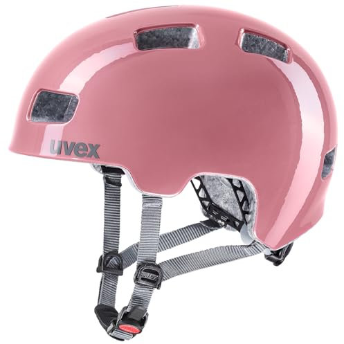 uvex hlmt 4 - Leichter Fahrradhelm für Kinder - individuelle Größenanpassung - waschbare Innenausstattung - rosé - Grey - 51-55 cm
