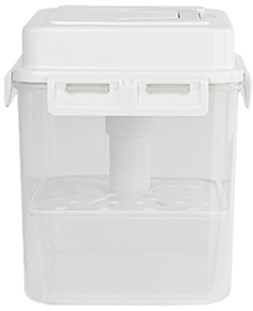 Contenedor – Caja hermética de 4/5L | Contenedor de fermentación con asa y tapa | Contenedor de almacenamiento de prensa | Contenedor de almacenamiento de fermentación de prensa transparente, mantiene