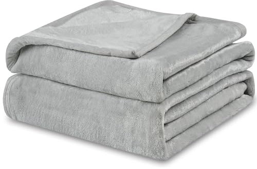 Zouway Kuscheldecke Flauschig Grey, Fleecedecke 150x200cm, Weiche Wohndecke XL, Weich und Komfortabel Couch Decke als Wohn- & Kuscheldecke