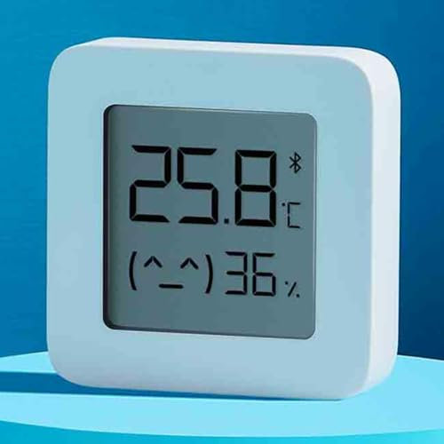 Xiaomi Mi Temperature And Humidity Monitor 2 - Medidor de Temperatura y Humedad Instantánea | Reloj Termometro Digital Ambiental | Compatible con Mi Home | Medidor de humedad del Ambiente para Casa