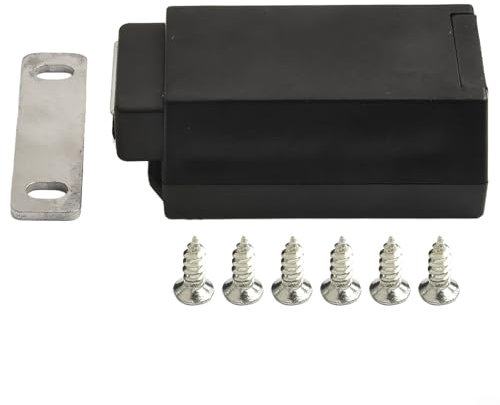 Chiusura a pressione per ante di armadietti con forte forza magnetica, sistema di apertura senza sforzo e facile installazione (nero)