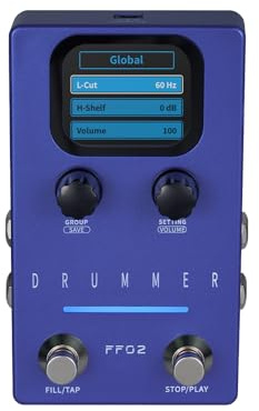 SPYMINNPOO Trummaskin Gitarreffekter Pedal, 11 Rytmstilar och 66 Anpassningsbara Slots för Live & Studioprestanda (EU)