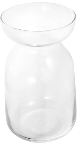 POPETPOP Jarrón de Vidrio Transparente para Flores y Secas Florero Decorativo Hidropónico Elegante para Centro de Mesa y Decoración del Hogar