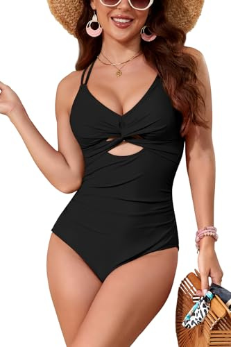 SHEKINI Tiras Cruzadas Bañador de Una Pieza para Mujer Cutout Traje de baño de Una Pieza Bañador Mujer Sexy