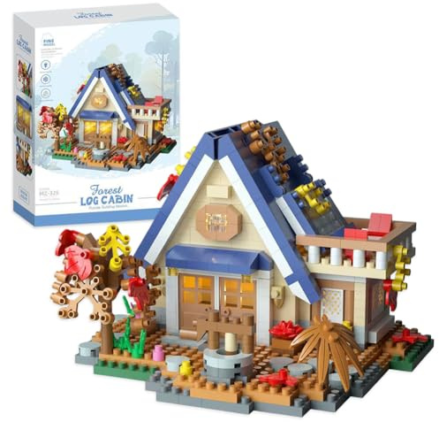 Spiritzohic House Building Block Toy Set Model Construction Toys, House Building Blocks Toy, DIY Collectible Buildings Model Architecture Gifts for Adults Kids