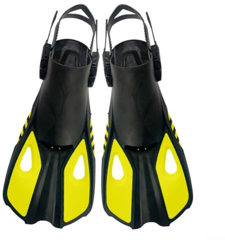 Zilimontt Aletas de esnórquel ajustables para adultos, aletas de natación de silicona ligeras con ajuste seguro, ideal para esnórquel, entrenamiento de natación y buceo, construcción de polipropileno