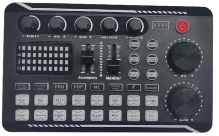 QUXVUIS Carte Son Microphone mélangeur Cartes en Direct Ordinateur PC DJ Carte Console amplificateur Professionnel Studio Kit Fournitures pièces