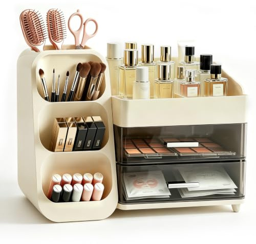 Mkhiuno Organizador de Maquillaje para Tocador, Makeup Organizer