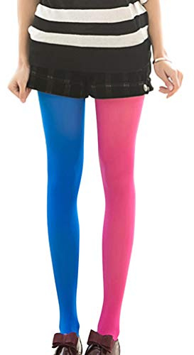 Calzamaglia da donna con rosa e rosso, lunghezza totale, due, per feste Zaffiro rosa rosso