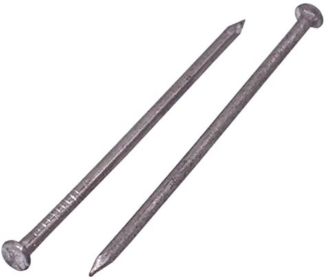 Paquete de 400 clavos de acero de 1,6 x 45 mm, cabeza redonda plana, clavos de alambre brillante comunes multiusos, carpintería (400, 1,6 x 45 mm)