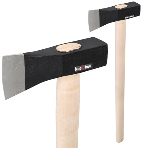 KOTARBAU® Ascia da 3 kg Ascia a mano Ascia da spacco con manico in legno da 90 cm