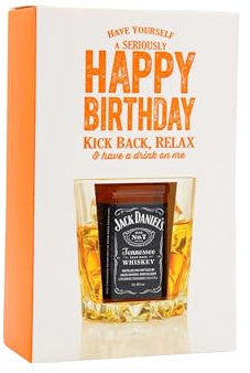 Jack Daniel's - Old No. 7 Miniature & Happy Birthday Card - Whiskey 5cl 40% ABV