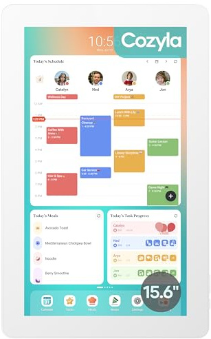 Cozyla Mate Calendar+ 2: 15.6 Digital Calendar Wall Touch Screen Chore Chart Customizable Dashboard Smart Electronic Display for Family Schedules Meal Plan All App Support Wall Mount Planner for 2026