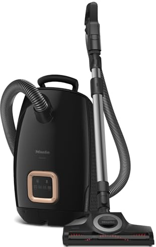 NEW Miele Guard L1 Cat & Dog Bagged Canister Vacuum for Pet Owners with Odor-Reducing Active AirClean Filter, TurboTeQ Floorhead, and AllTeQ Universal Floorhead, in Obsidian Black/Rose Gold