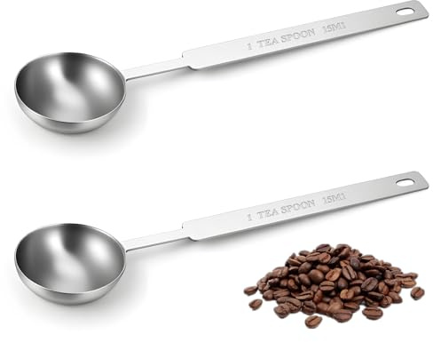 2 Pcs Long Handle Measuring Spoons 15ml, Tablespoon Measuring Spoon Premium Stainless Steel Metal Spoon Coffee Scoop for Accurate Measure Liquid or Dry Ingredients, for Cooking Baking