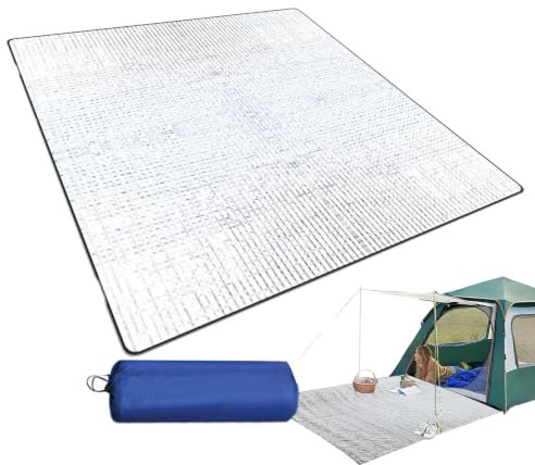 Aluminiumfolie Campingmatta: 195 x 180 cm Vattentät Dubbelsidig Isolerad Termisk Skum Sovmatta, Tältmattor För Utomhus Camping Vandring Picni