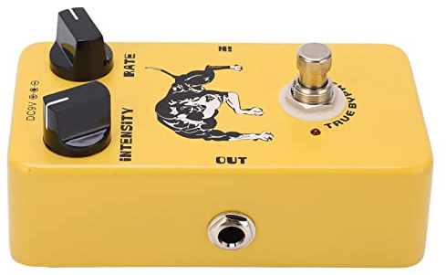 CHICIRIS Pedale Effetti per Chitarra, Effetto Tremolo in Metallo con True Bypass, Manopole intensità 1Hz-20Hz, Ideale per Chitarristi Elettrici