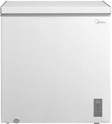Midea MDRC284FZE01 198L Chest Freezer, Refrigeration and Freezer Conversion, Fast Freeze, Inverter Compressor, 9kg/24h Freezing Capacity, Suitable for Outbuildings/Garages/Sheds, White