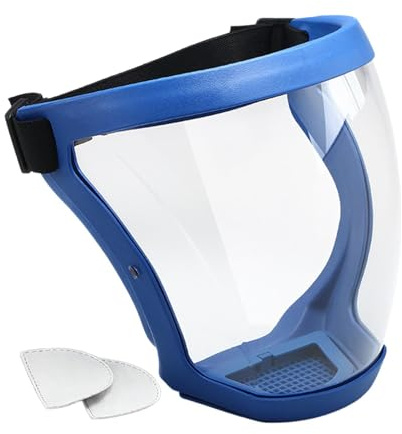 Derwrtup Protector facial antivaho, visera ajustable | protección facial para lijado y corte | para hombres y mujeres al aire libre interior obra obra casa taller jardinería