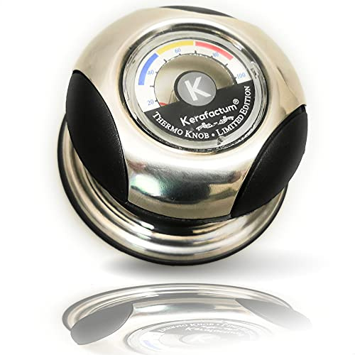 Kerafactum Thermomètre Bouton de Remplacement du thermocouple de la poignée du Pot Universelle Poignée Plastique en Ø 8,5 cm du Couvercle de Remplacement du Couvercle pour casseroles Couvercle 1 pcs.