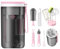 YOTIME Reise Baby Flaschenbürsten Set, mit Flaschenbürste Silikon, Reinigungsbürste für den Nippel, Strohhalmbürste, Seifenspender für Flaschen und Trockenständer Babyflaschen, BPA-frei, Rosa