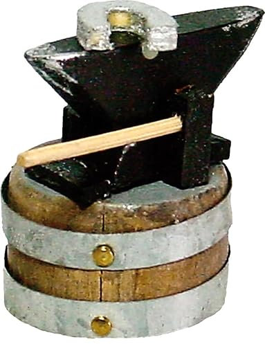 FADEDA Enclume / Hauteur : 4 cm / Peinte à la main / Figurines de crèche détaillées – Décoration de table de Noël Accessoires de crèche