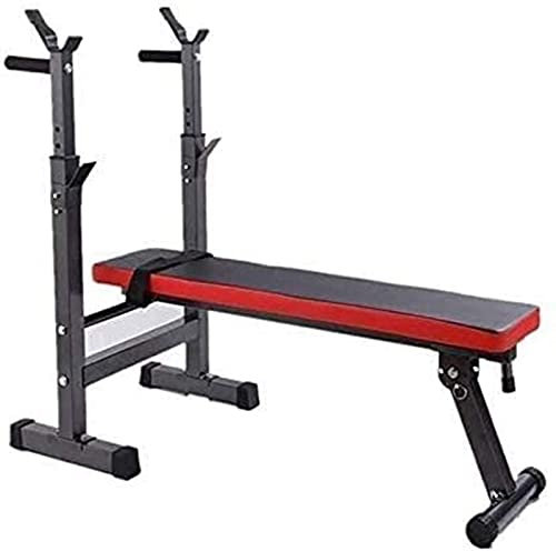 Justerbar viktbänk Hantel Platt pall/stol Sit-up-bänk Hushållsskivstångssäng Fitnessutrustning Tyngdlyftssäng Multifunktionshopfällbar miljöskyddsbänkspressstång