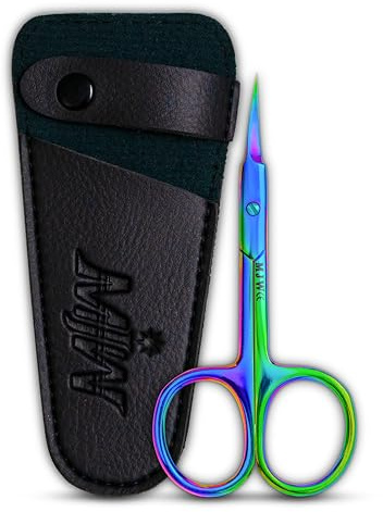Professional Stainless Steel Cuticle Scissors, Sharp Pointed Manicure & Pedicure Tool for Dead Skin Removal, Multipurpose Beauty Scissors for Nails, Cuticles & Eyebrow Trimming
