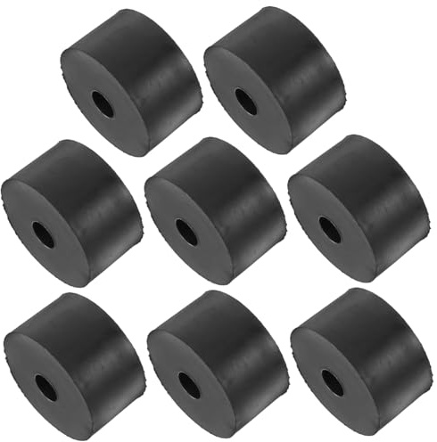CIYODO 8 Pièces Coussinets Ronds en Caoutchouc Noir pour Pieds de Pots de Fleurs, Amortisseurs Stables et Résistants aux Chocs, pour Jardinières et Plateaux de Thé en Extérieur