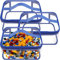 3 Pcs Toy Storage Bags-Clear PVC Organizing Bags with Double Zipper-Reusable Waterproof Toy Container with Handle-Travel Case Pouch for Building Blocks, Puzzle, Balls, Pretend Play Toys