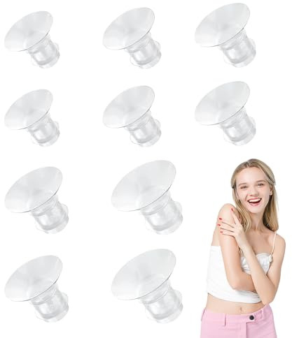 Flanscheinsätze für Milchpumpe, Milchpumpe, Flanscheinsatz, Silikon-Flanschgrößen-Set, 13/15/17/19/21 mm, kompatibel mit Spectra Medela MomMed Eufy und so weiter, Still-Essentials-Set für neue Mutter