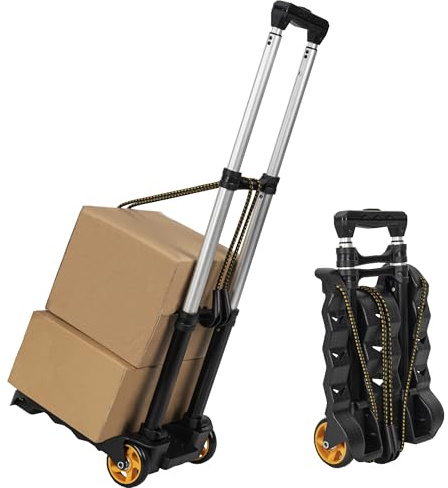 OUUTMEE Folding Hand Truck, 88lbs/40KG Capacity Sack Barrow Luggage Trolley
