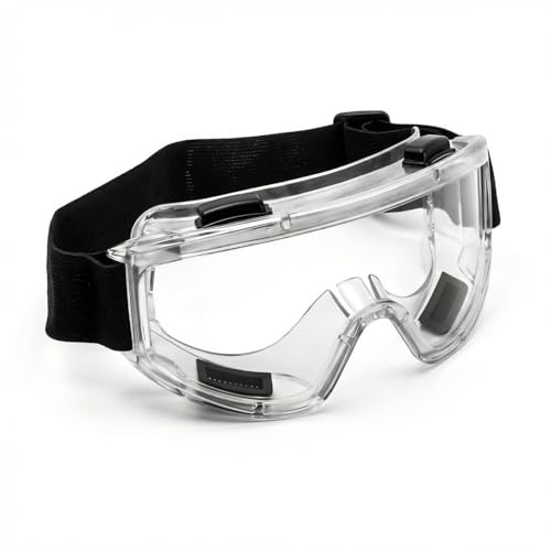 Gudalea Gafas de Seguridad, Gafas de Esquí y Snowboard, Protectoras Moto Ajustable, Unisex Gafas Deportivas de Motocross Bicicleta Patinaje, Gafas de Visión Total para Obras Laboratorios Talleres
