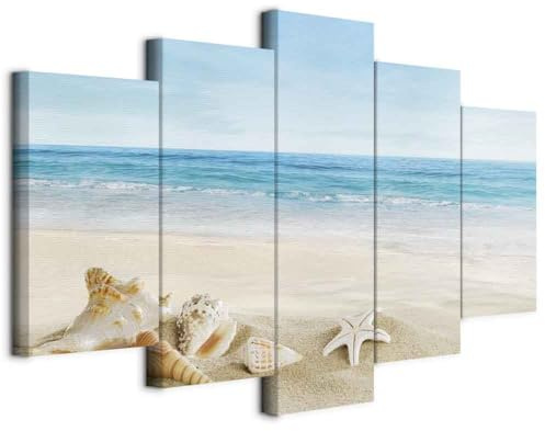 murando - Quadro Acustico Mare e Spiaggia .55 pezzi schiuma acustica Quadri Moderni Camera da Letto - Stampa su Tela - Pannelli Fonoassorbenti Decorativi - Fonoassorbente Acustiche