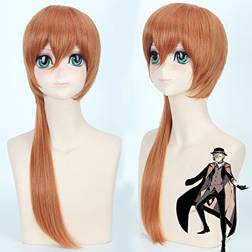 Parrucca per puntelli Corrispondenza Performance Modeling Bungou Cane randagio Nakahara Nakaya Gerarchia Bella Adolescente Arancione Marrone Cos Parrucca Anime Parrucca
