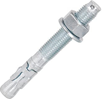 Isolbau Ancrage de boulons d'ancrage - En acier galvanisé pour charges lourdes avec homologation ETA - Option 7 - M16 x 125 mm, Épaisseur fixe : 10 mm - Lot de 25