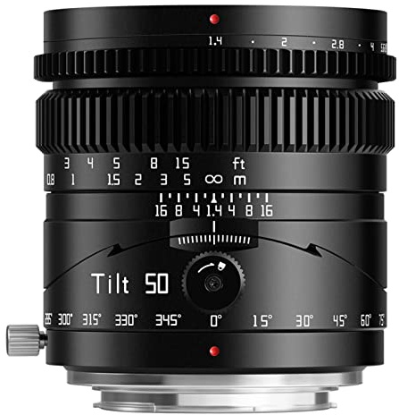 TTArtisan Objetivo de inclinación F1.4 de 50 mm (50 mm F1.4 inclinación para Leica/Panasonic/Sigma) para Shima FP,FPL; para Leica T, TL, TL2, CL, SL; para Panasonic S1, S1M, S1R, S1RM, S1H, S1K, S5,