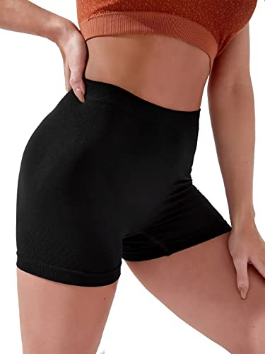 MCA Pantaloncini Sportivi Donna in Cotone Elasticizzato Biker Shorts Estivi Vita Alta Opachi Cycling Allenamento Shorts Pantaloncini Palestra Donna per Gym Running Yoga Leggings Corti (XS, Short)