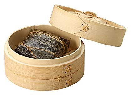 Panier à goûter en bambou pour cuisson à la vapeur, casserole à vapeur anti-brûlure avec poignée, ensemble d'outils de cuisine (cuiseur vapeur de 14,5 m avec couvercle)