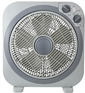 Brightium Ventilateur de sol Box 30 cm, 45 W, avec diffuseur rotatif, idéal pour rafraîchir les espaces grâce à son flux d'air doux et efficace.
