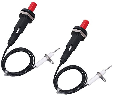 Accenditore Piezoelettrico, 2 Pezzi Accenditore Piezoelettrico a Pulsante Accenditore per Griglia Accenditore per Caminetto a Gas, Forno, Stufa, Accenditore da Cucina