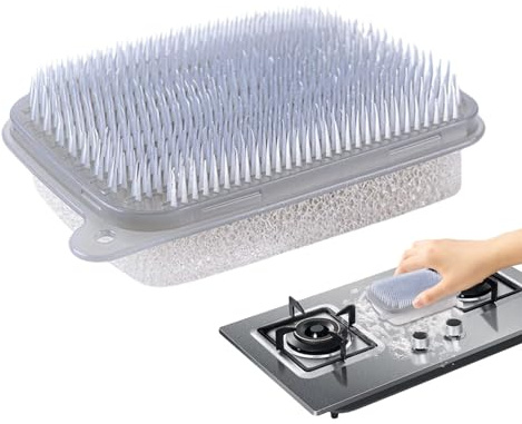 Cepillo de verduras – Limpiador de frutas y verduras de doble cara | Cepillo de limpieza vegetal para lavar platos, botellas, ollas, sartenes, estufa, horno, fregadero, cocina, hogar, cocina, baño